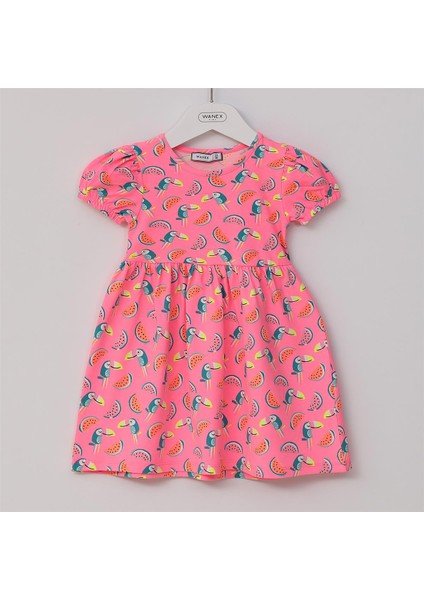 Kız Çocuk Kısa Kol Elbise - 42411 - Ananas