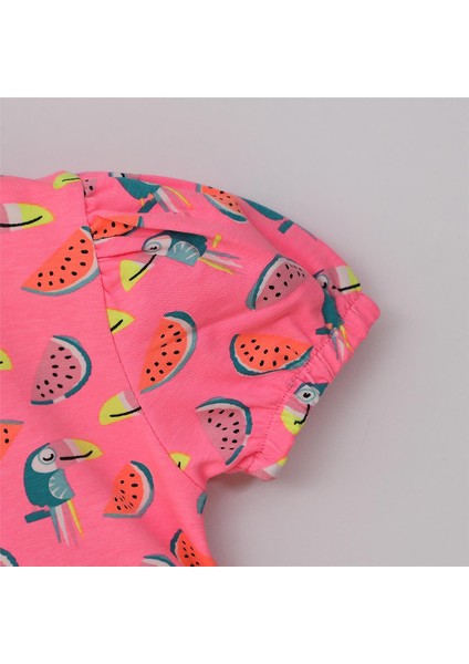 Kız Çocuk Kısa Kol Elbise - 42411 - Ananas modelleri