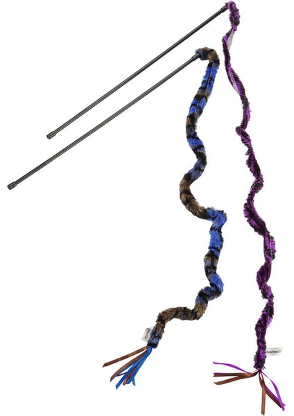 Kedi Oltası, Komple Tüylü PELUŞ-80CM, Kurdelalar Uc, Çeşitli Renklerde, 50CM Ynsmr