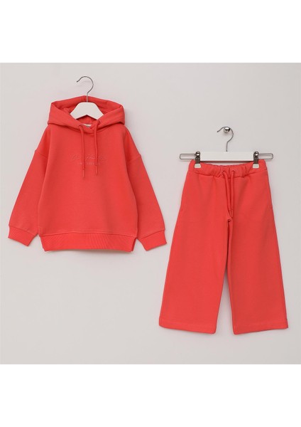 Kız Çocuk Uzun Kol Kalın Alt - Üst Takım - 25119 - Oranj
