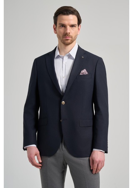 Düz Bez Ayağı Mono Yaka Tam Astar Esnek 6 Drop Comfort Fit Ceket 1002245902