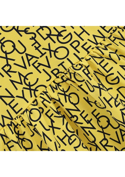 Kız Çocuk Kısa Kol Elbise - 42385 - Sarı fiyatları