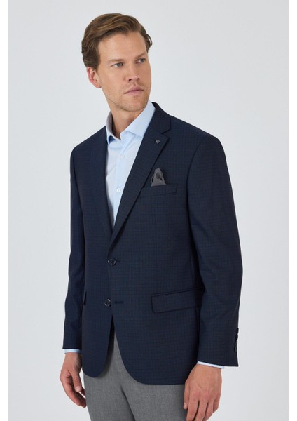 Koyu Lacivert Mono Yaka Bez Ayağı Tam Astar Esnek 4 Drop Comfort Fit Classic Ceket 1002250157 modelleri