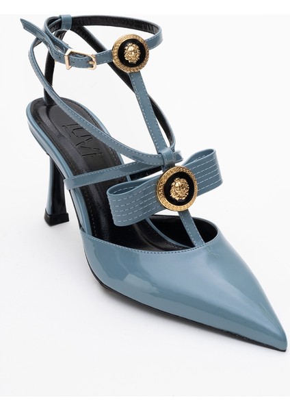 Peal Mavi Rugan Kadın Topuklu Ayakkabı fırsatları