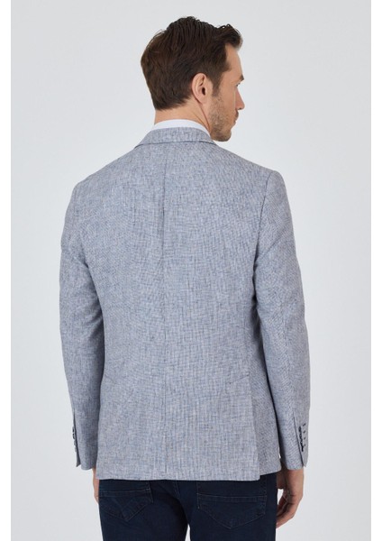 Kazayağı Desen Bez Ayağı Mono Yaka Yarım Astar Keten Karışımlı 6 Drop Slim Fit Ceket 1002250102 indirimleri