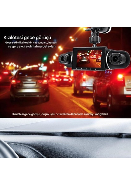 Araç Kamerası - 4 Kameralı - Gps Takip - G Sensör - 1080P Kayıt - Wifi - Özellikli