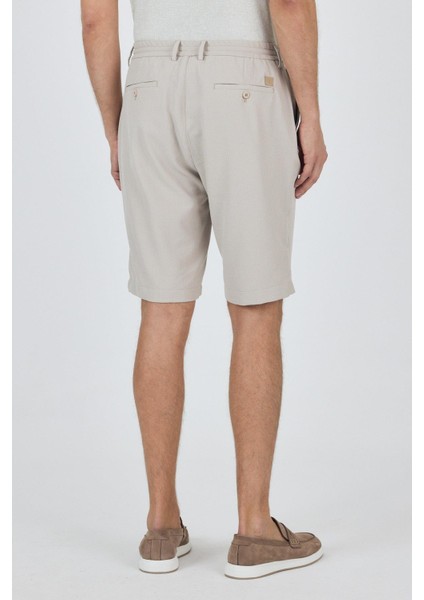 Bej Düz Esnek Gabardin Casual Şort 1016250150 indirimleri