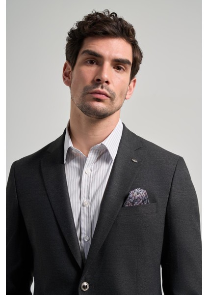 Düz Bez Ayağı Mono Yaka Tam Astar Esnek 6 Drop Slim Fit Ceket 1002245903 fırsatları