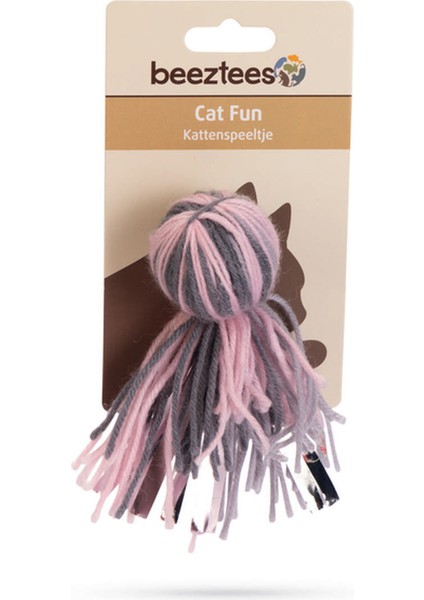 Kedi Oyuncağı, Ahtapot, Yün ve Kurdela, Pembe ve Gri, 12X4X4CM Ynsmr fiyatları