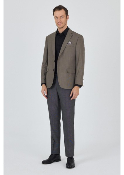 Koyu Vizon Mono Yaka Bez Ayağı Tam Astar Esnek 4 Drop Comfort Fit Classic Ceket 1002250155 fiyatları