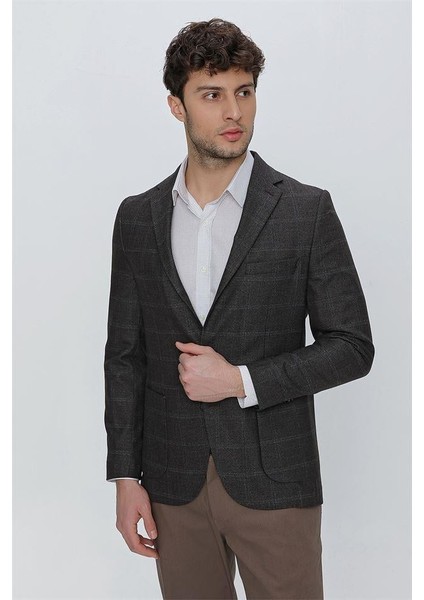 Desenli Mono Yaka Astarsız 6 Drop Comfort Fit Rahat Kesim Ceket 1002225172 modelleri
