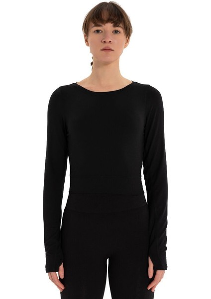 Sırtı Üçgen Detay Parmak Geçmeli Modal T-Shirt fırsatları