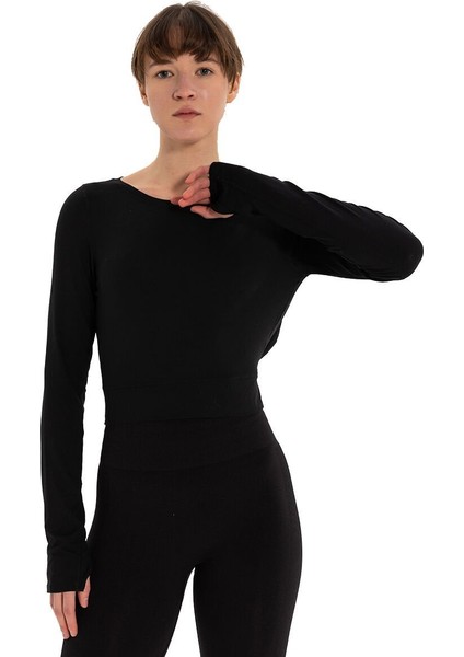 Sırtı Üçgen Detay Parmak Geçmeli Modal T-Shirt indirimleri