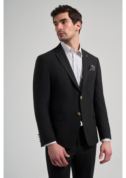 Düz Bez Ayağı Mono Yaka Tam Astar Esnek 6 Drop Slim Fit Ceket 1002245903 modelleri