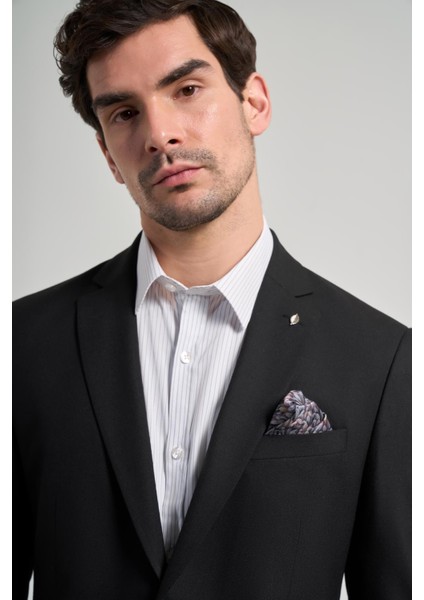 Düz Bez Ayağı Mono Yaka Tam Astar Esnek 6 Drop Slim Fit Ceket 1002245903 fırsatları