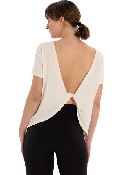 Sırt Detay Modal Yoga T-Shirt