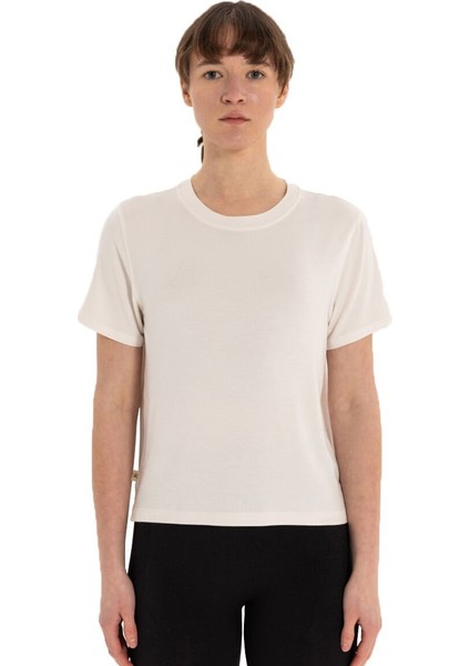 Modal Bisiklet Yaka Basic Yoga T-Shirt