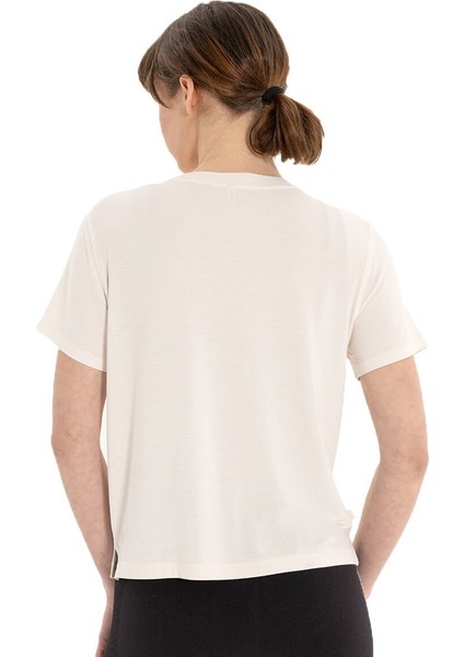 Modal Bisiklet Yaka Basic Yoga T-Shirt