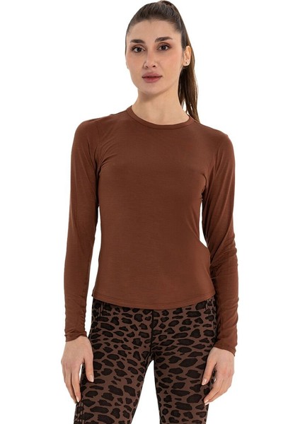 Uzun Kollu Basic Modal Yoga T-Shirt