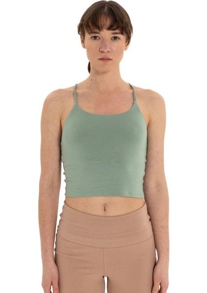 Sırt Detay Ince Askılı T-Shirt