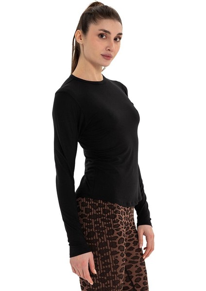 Uzun Kollu Basic Modal Yoga T-Shirt