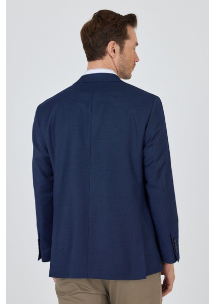 Lacivert Mono Yaka Armürlü Tam Astar Esnek 4 Drop Comfort Fit Classic Ceket 1002250152 indirimleri