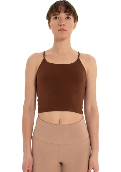 Sırt Detay Ince Askılı T-Shirt