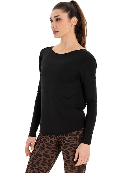 Sırt Detay Uzun Kollu Modal Yoga T-Shirt modelleri