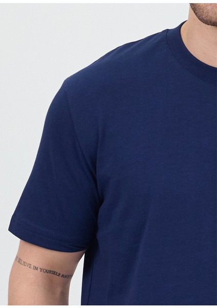 Erkek Basic Lacivert T-Shirt