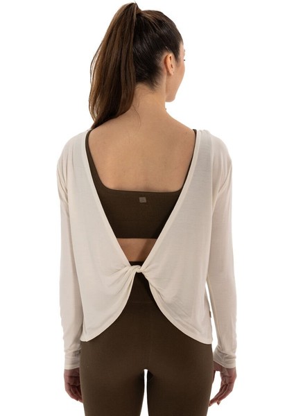 Sırt Detay Uzun Kollu Modal Yoga T-Shirt fiyatları