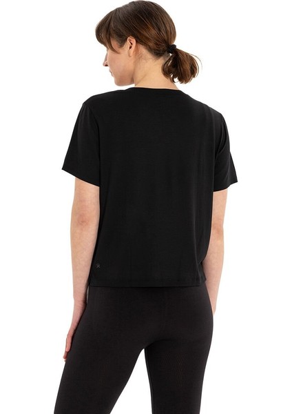 Modal Bisiklet Yaka Basic Yoga T-Shirt