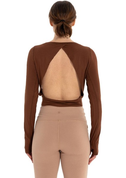 Sırtı Üçgen Detay Parmak Geçmeli Modal T-Shirt fiyatları