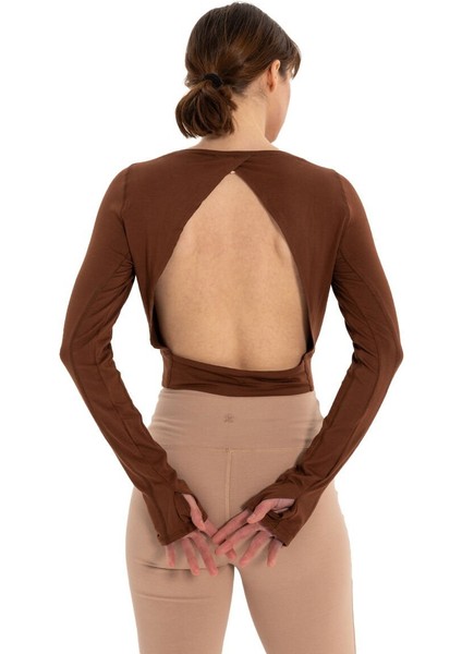 Sırtı Üçgen Detay Parmak Geçmeli Modal T-Shirt modelleri