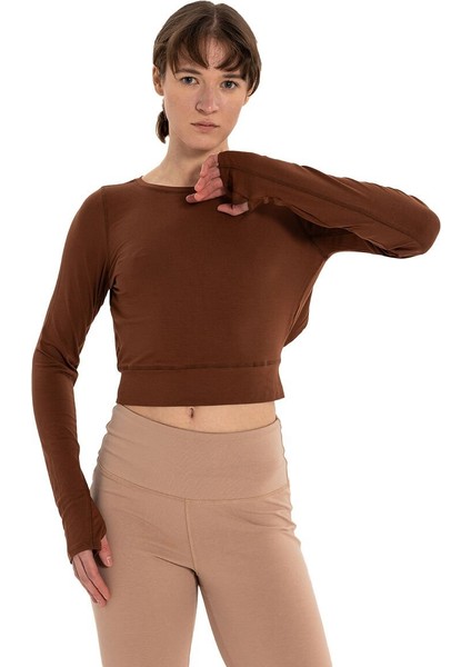 Sırtı Üçgen Detay Parmak Geçmeli Modal T-Shirt fırsatları