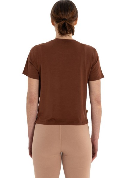 Modal Bisiklet Yaka Basic Yoga T-Shirt