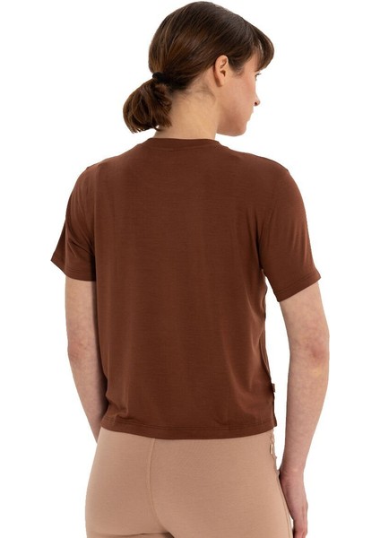 Modal Bisiklet Yaka Basic Yoga T-Shirt