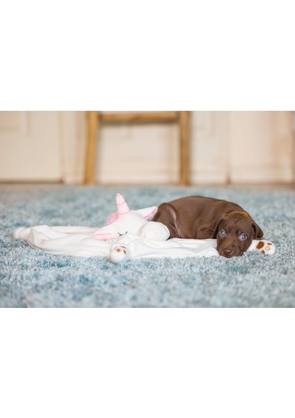 Yavru Köpek Oyuncağı, Unicorn, Peluş, Beyaz, 33x25x14cm fırsatları