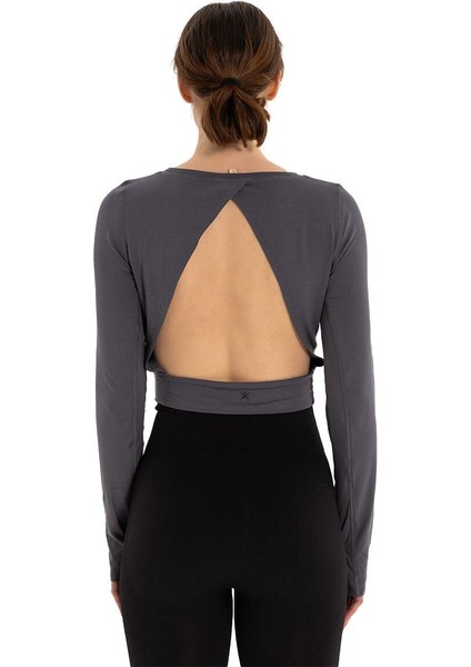 Sırtı Üçgen Detay Parmak Geçmeli Modal T-Shirt fiyatları