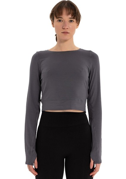 Sırtı Üçgen Detay Parmak Geçmeli Modal T-Shirt modelleri