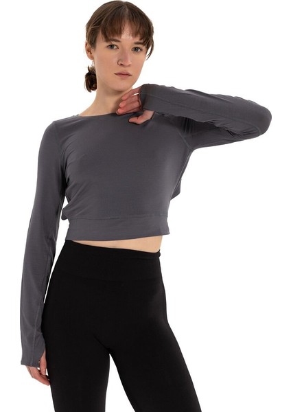 Sırtı Üçgen Detay Parmak Geçmeli Modal T-Shirt fırsatları