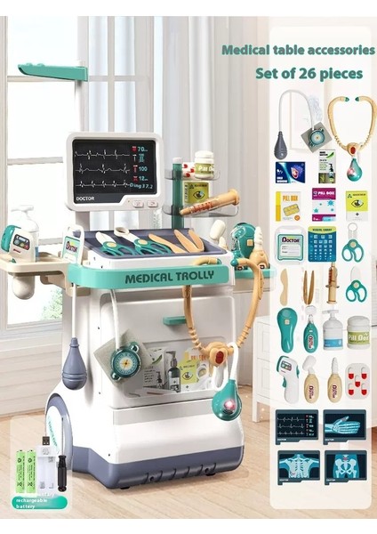 Çocuk Doktor Oyuncakları Seti Simülasyon Oskültasyon Tıbbi Kutu Bebek Hediyesi Ürün Resim Gösterileri Için Parça Sayısı Geçerli Olacaktır (Yurt Dışından)