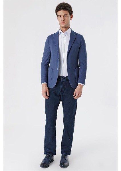 Indigo Mavi Slim Fit Kılıç Yaka Ceket 30158320 fiyatları