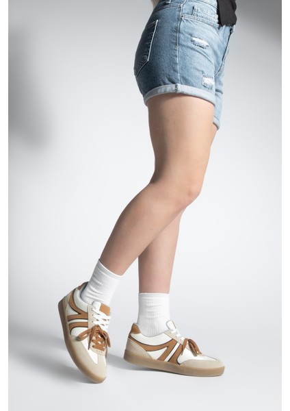 Kadın Sneaker Retro Çift Bağcıklı Spor Ayakkabı Forden Taba fırsatları