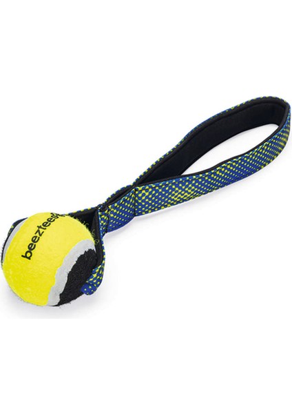 Köpek Oyuncağı, Yüzen, Tutamaçlı Tenis Topu, Mavi/sarı, 25,5x6,3x6,3cm