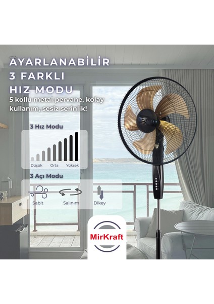 FS-M5018 Stand Fan Vantilatör Manuel 18''