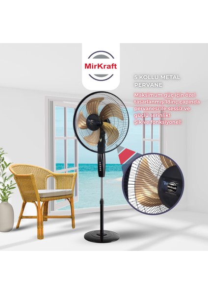FS-M5018 Stand Fan Vantilatör Manuel 18''