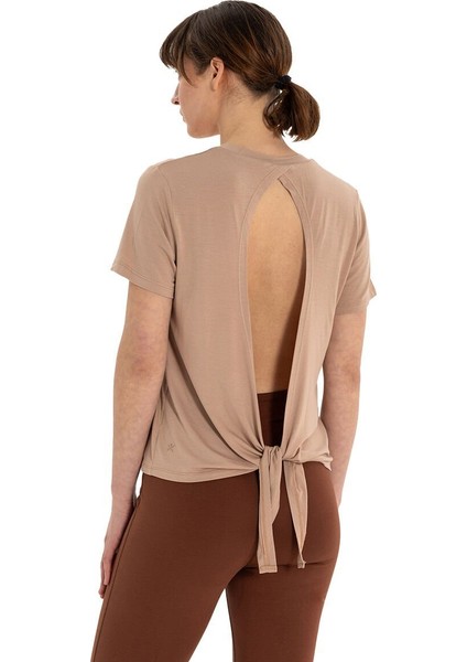 Sırt Bağlamalı Modal Yoga T-Shirt