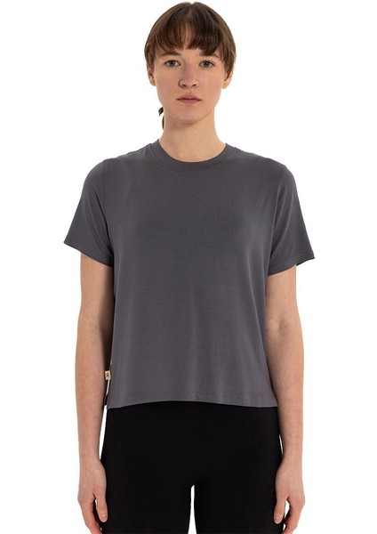 Modal Bisiklet Yaka Basic Yoga T-Shirt