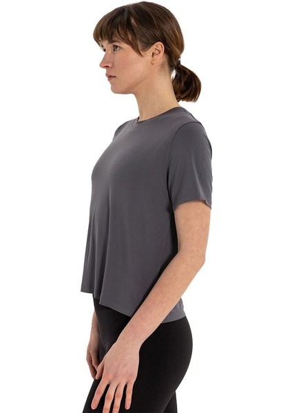 Modal Bisiklet Yaka Basic Yoga T-Shirt