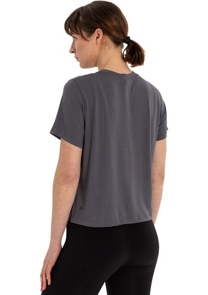 Modal Bisiklet Yaka Basic Yoga T-Shirt